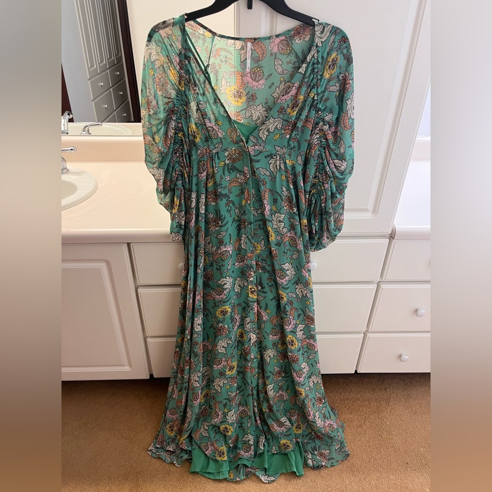 Free People V-Neck Maxi Dress